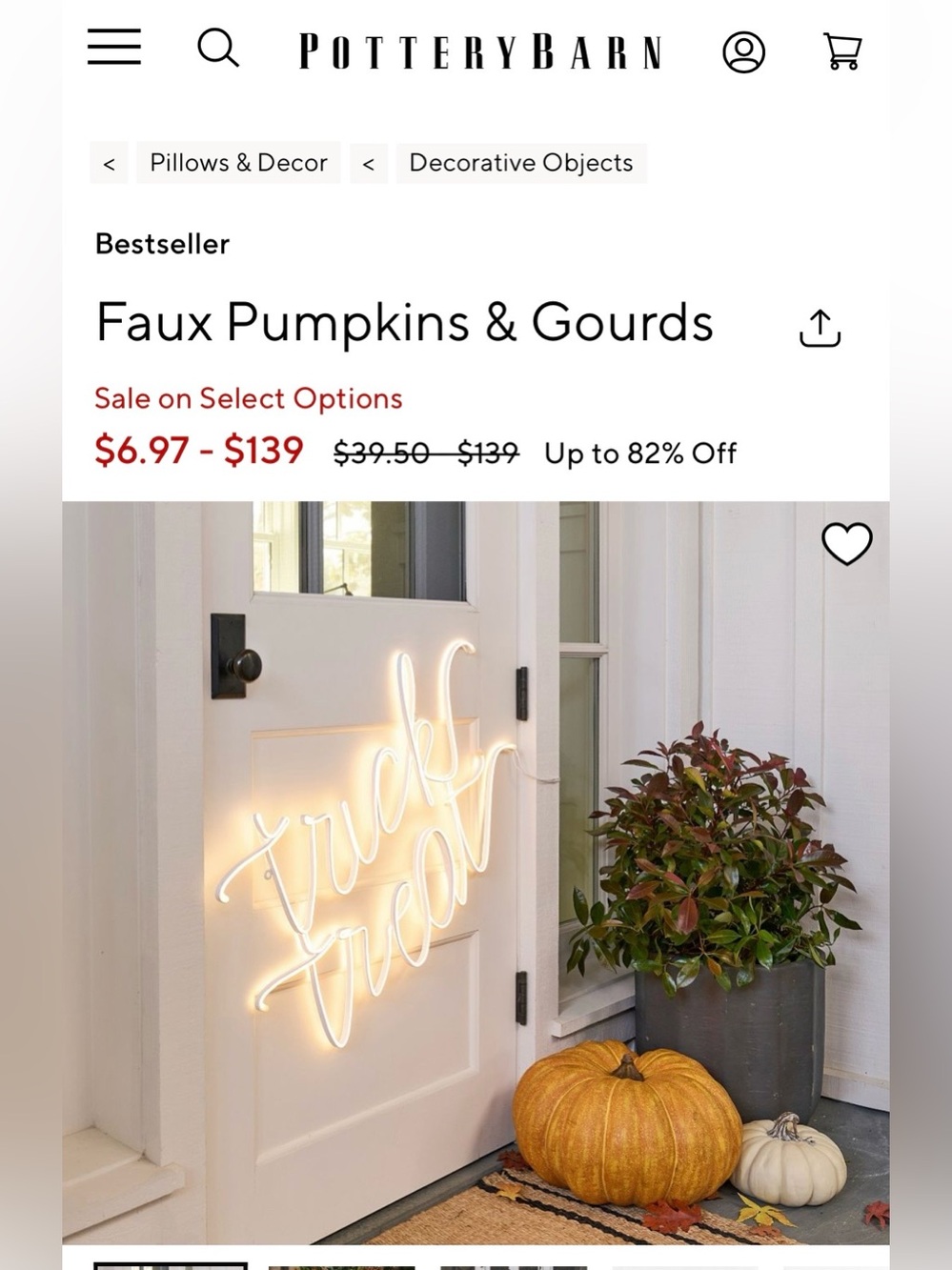 Fall Faux ORANGE Pumpkin - Picture 10 of 15